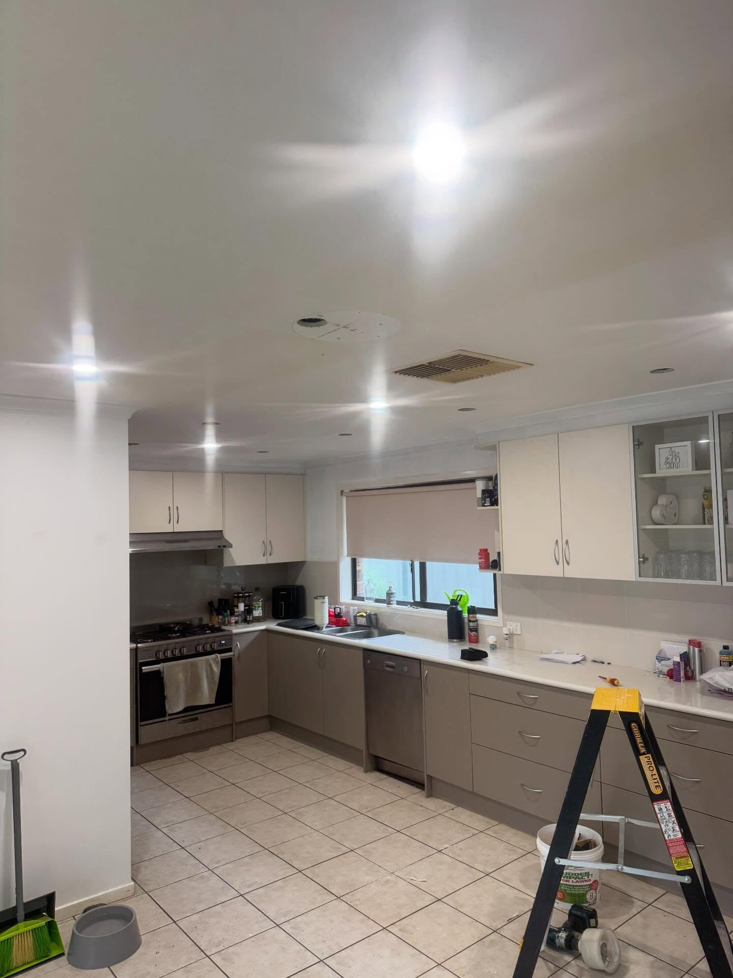 New LED downlights installed in a Wagga Wagga kitchen by a residential electrician